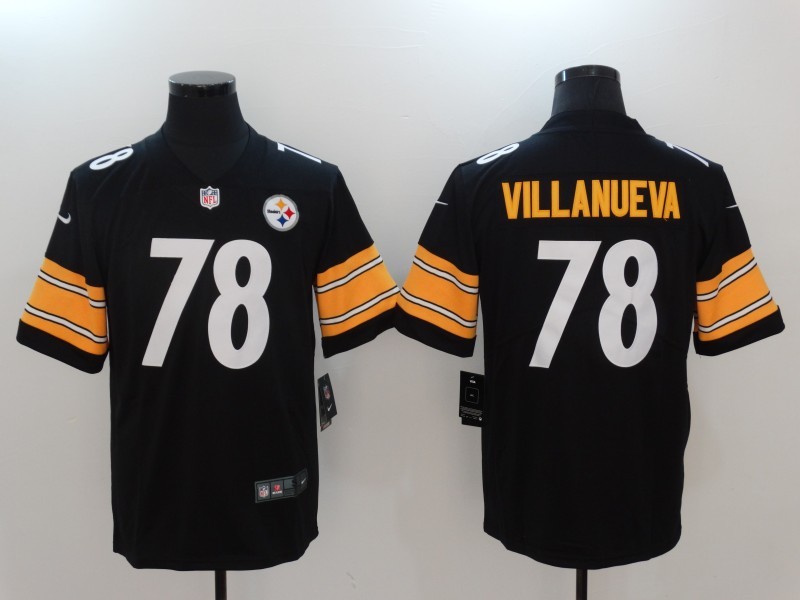 Men's Pittsburgh Steelers Alejandro Villanueva #78 Black Jersey